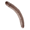 King Cock 12 Inch Slim Double Dildo - Brown