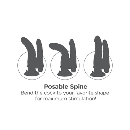 King Cock Double Vibrating Double Penetrator - Black