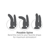 King Cock Double Vibrating Double Penetrator - Black