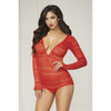 Knit Long Sleeve Romper  - Small  - Red