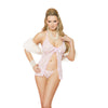 Lace Babydoll and Matching G-String - One Size - Baby Pink