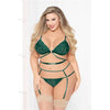 Lace Bra Set - Green - Queen Size