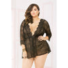 Lace Robe - Queen Size - Black