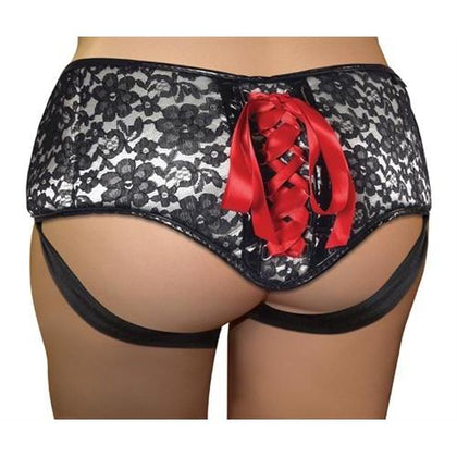 Lace Strap on - Plus Size - Grey and Black