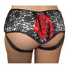 Lace Strap on - Plus Size - Grey and Black