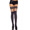 Lace Top Spandex Thigh Hi With Net Insert