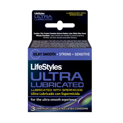 Lifestyles Ultra Lubricated With Spermicide - 3 Pack