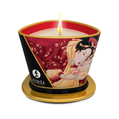 Massage Candle - Romance - Sparkling Strawberry  Wine - 5.7 Oz.