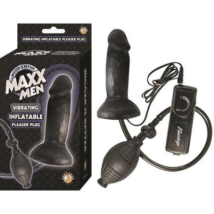 Maxx Men Vibrating Inflatable Pleaser Plug - Black