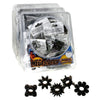 Mega Stretch Silicone Pleasure Rings - Black - 72  Piece Fishbowl