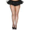 Mini Diamond Net Spandex Pantyhose - Queen Size - Black