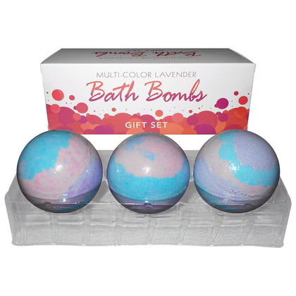 Multi-Color Lavender Bath Bombs - 3 Pack