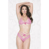 Multi Strap Bra Set - One Size - Pink