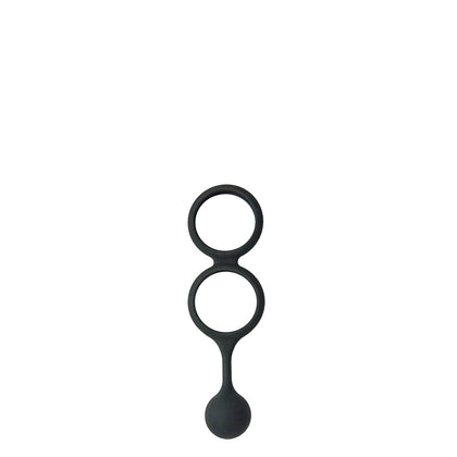 My Cock Ring Scrotum Ring With Weighted Ball  Banger - Black
