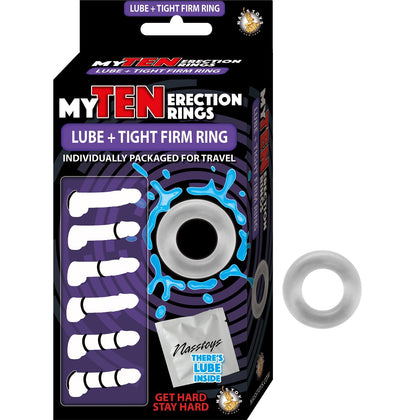 My Ten Erection Rings Lube + Tight Firm Ring -  Clear