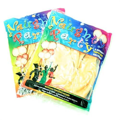 Naughty Party Balloons - Boobie - 6 Pack - Nude
