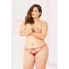 Open Back Panty - Queen Size - Red