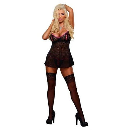 Peek-a-Boo Baby Doll and G-String - Small - Black