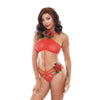 Phoenix Caged Teddy - Red - S/m