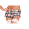 Pink Plaid Pleated Mini Skirt - Medium/ Large