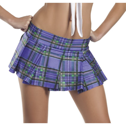 Plum Pleated School Girl Skirt - Small/ Medium