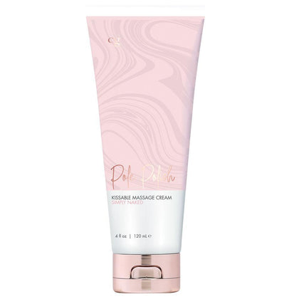 Pole Polish Kissable Massage Cream Simply Naked 4 Fl Oz.