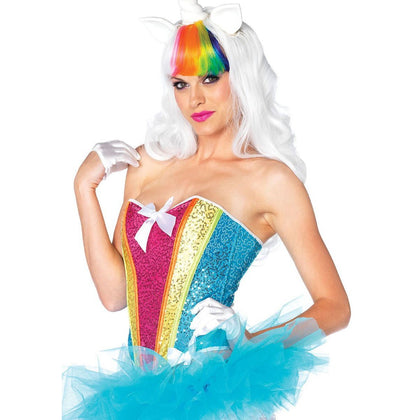 Rainbow Sequin Corset - Medium