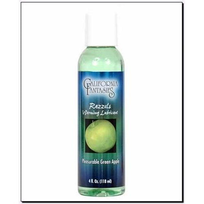Razzels Warming Lubricant - Pleasurable Green Apple - 4 Oz. Bottle