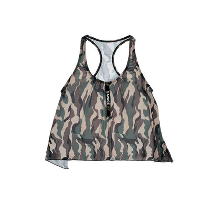 Savage Af Swing Top - Forest Camo - M/l