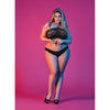 Sexy Time Halter Bandeau and Panty Set - Black -  1x-3x