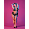 Sexy Time Triangle Bra and Cheeky Short Set - Black -L/xl