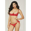 Shelf Bra Set  - One Size - Red