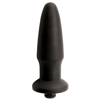 Silicone Vibrating Butt Plug - Small - Black