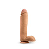 Silicone Willy's - 10.5 Inch Silicone Dildo With  Suction Cup - Mocha