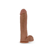 Silicone Willy's - 11.5 Inch Silicone Dildo With Suction Cup - Mocha