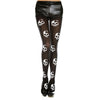 Skull Print Tights - One Size - Black / White