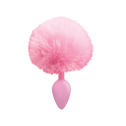 The 9's Cottontails Silicone Bunny Tail Butt Plug  - Pink