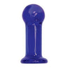 The 9's First Glass Indigo Anal Plug - Blue