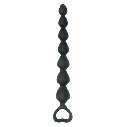 The 9's S Beads Silicone Anal Beads - Black