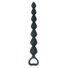The 9's S Beads Silicone Anal Beads - Black