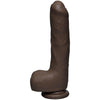 The D - Uncut D - 9 Inch With Balls - Firmskyn -  Chocolate