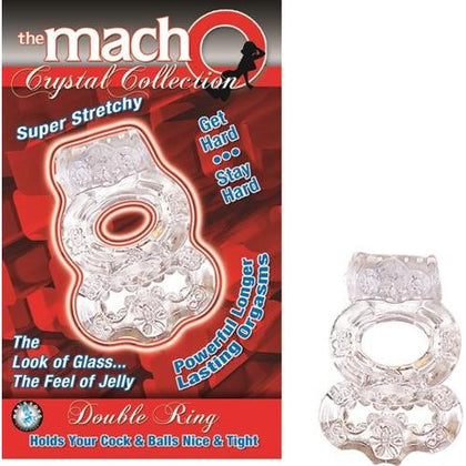 The Macho Crystal Collection-Double Ring-Clear