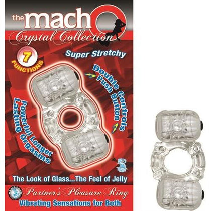 The Macho Crystal Collection Partners Pleasure Ring Clear