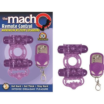 The Macho Remote Control-Cock Ring - Purple