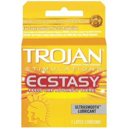 Trojan Ultra Ribbed Ecstasy - 3 Pack