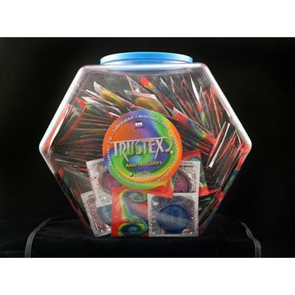 Trustex Assorted Colors Lubricated Condoms - 288 Piece Fishbowl