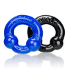 Ultraballs 2- Piece Cockring Set - Black &  Police Blue