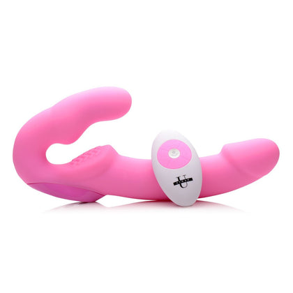 Urge Silicone Strapless Strap on With Remote - Pink