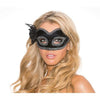 Velvet Mask With Silver Brocade - Black