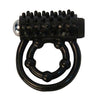 Vibrating Double Cock Ring - Black